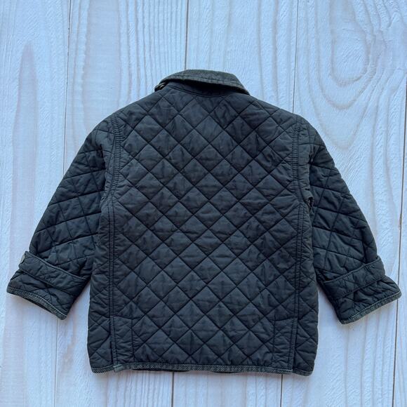Polo Ralph Lauren Boys Toddler 3/3T Quilted Barn Jacket Corduroy Trim Black - Picture 2 of 8
